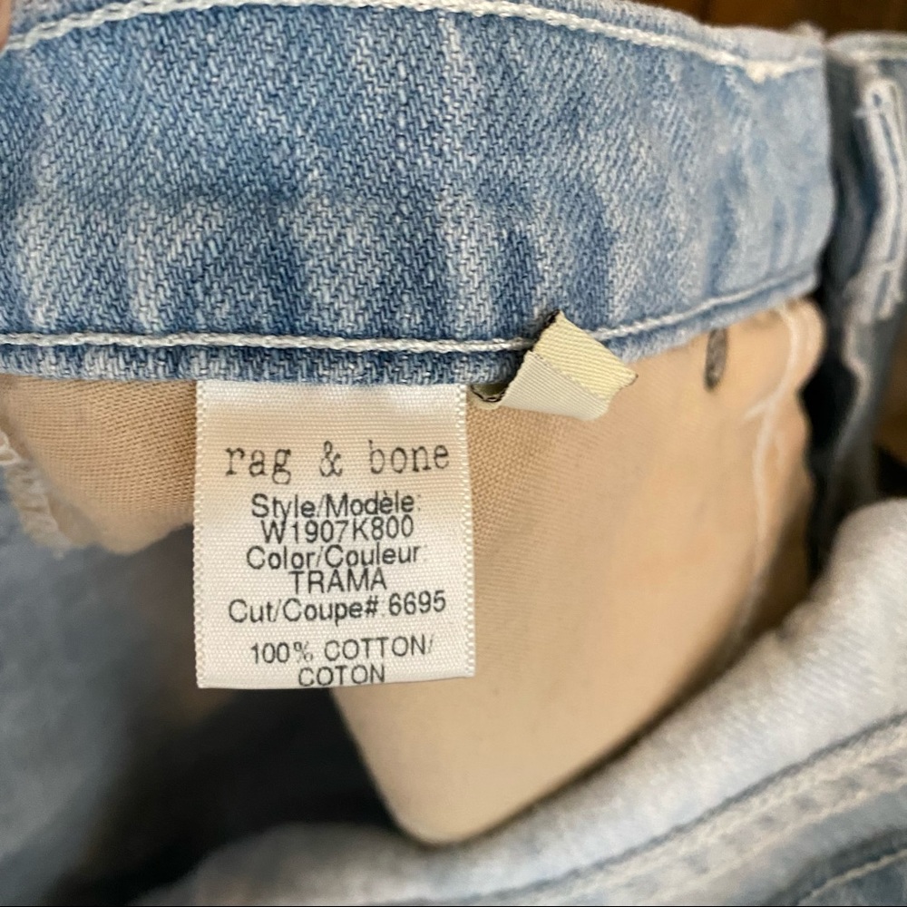 Rag & Bone Distressed Denim Shorts - Picture 4 of 7